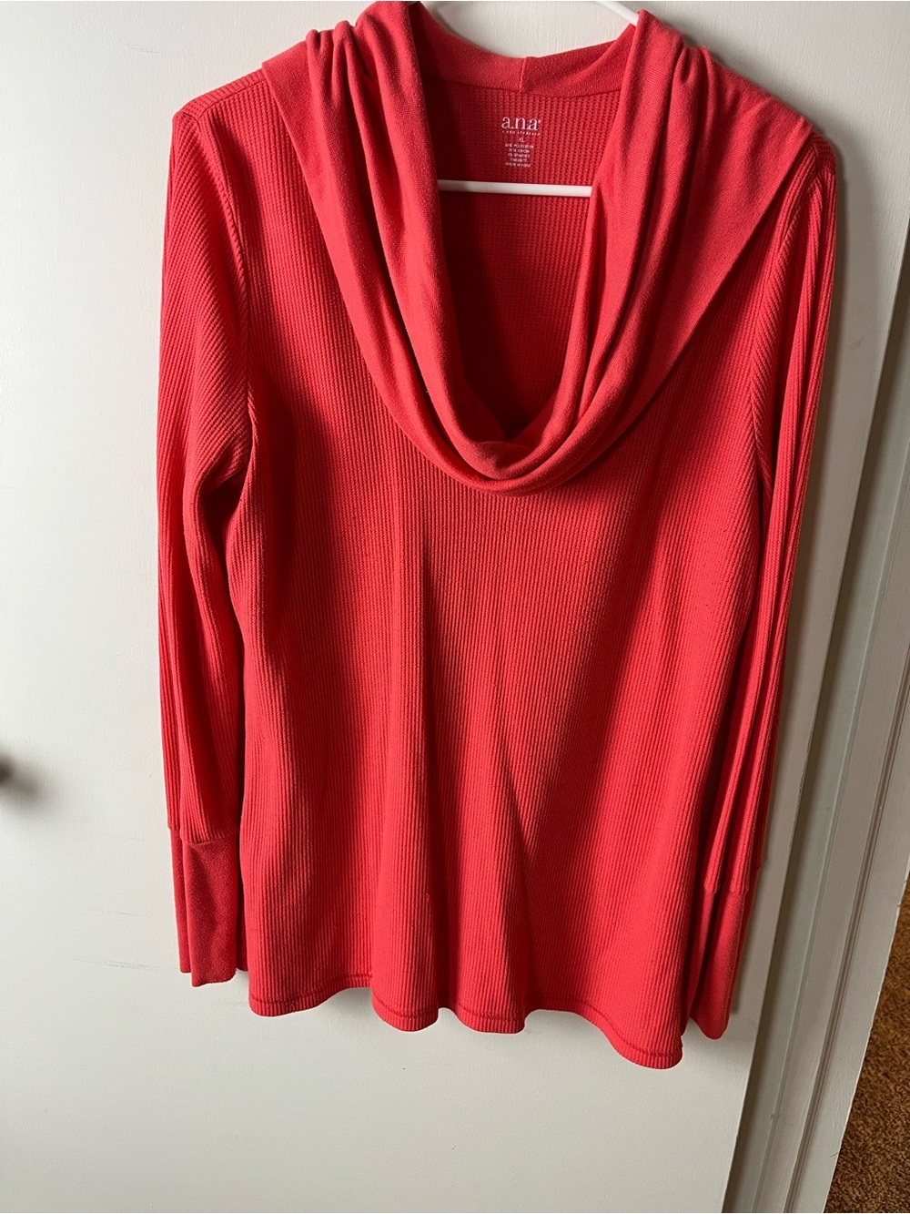 a.n.a Women's Coral Cowl Neck Shirt